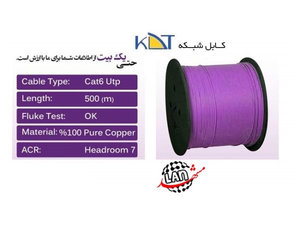 کابل شبکه KDT CAT 6 UTP